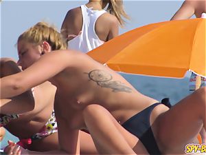 super-fucking-hot bikini teenagers panty without bra hidden cam Spy Beach